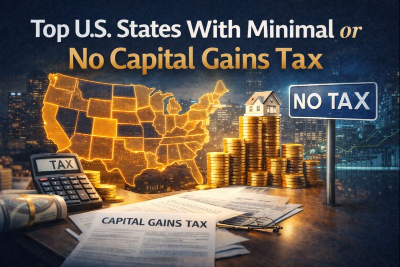Top U.S. States With Minimal or No Capital Gains Tax
