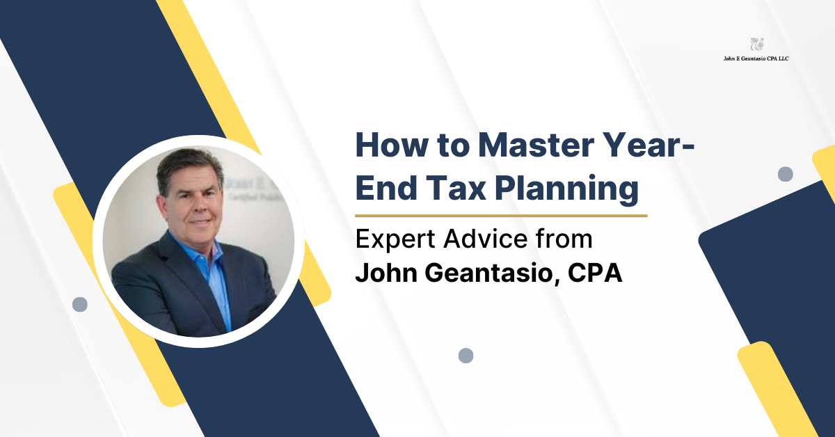 Business owner reviewing year-end tax documents with a CPA, planning deductions and savings before December 31"