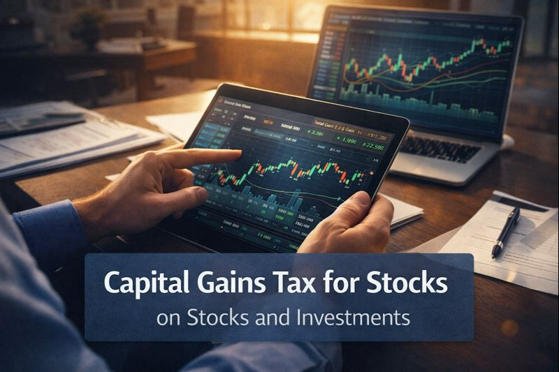 “Capital gains tax on stocks and investments”